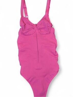 Aritzia Pink Scoop Neck Bodysuit